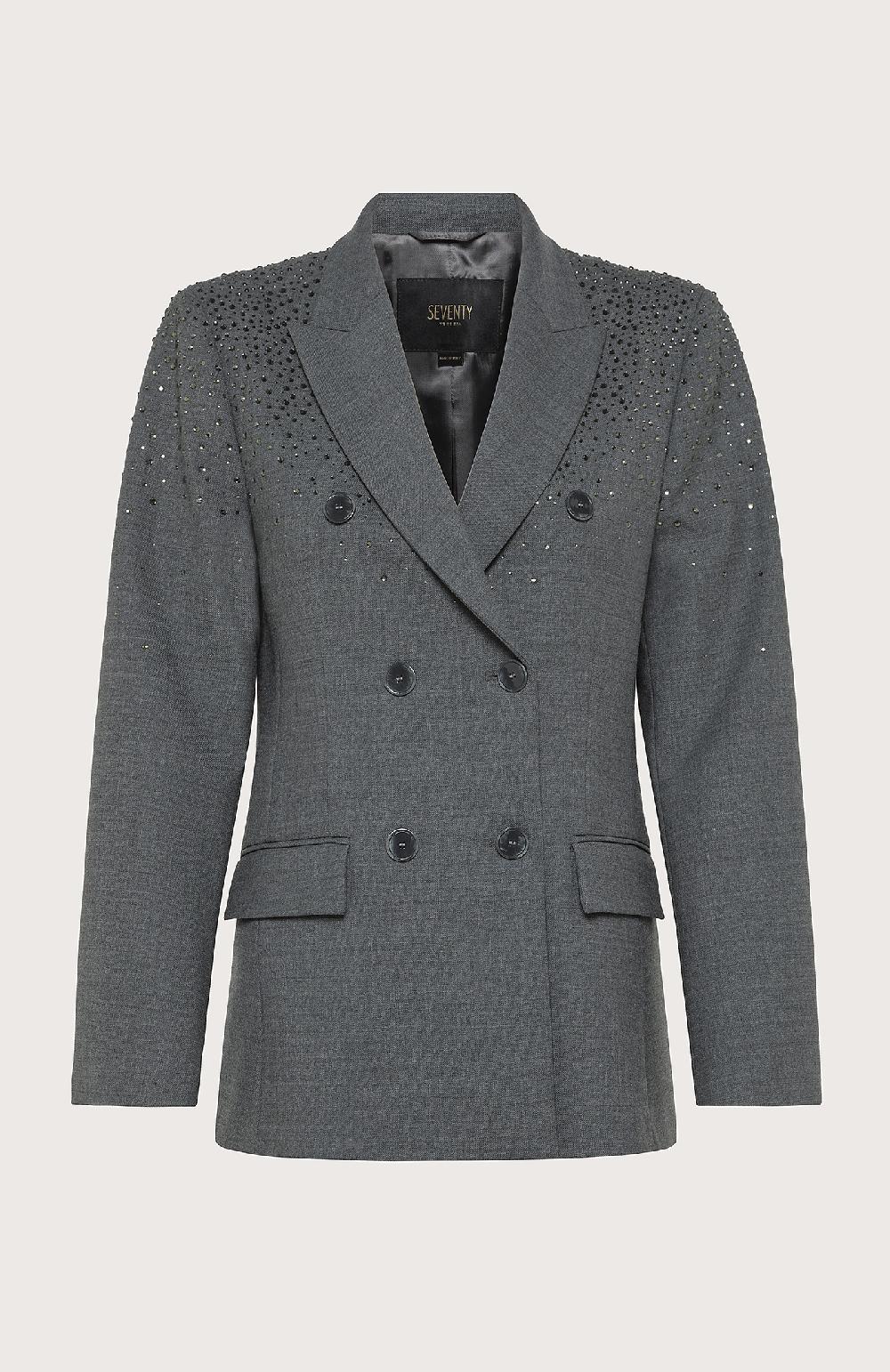 Seventy Giacca doppiopetto con swarovski - Col. Grigio