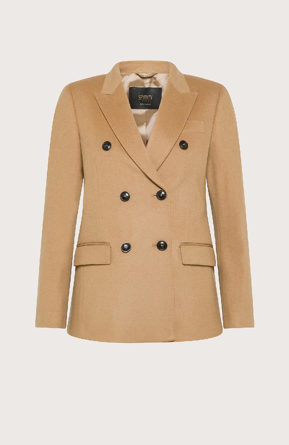 Seventy Giacca doppiopetto in 100% cashmere - Col. Neutro