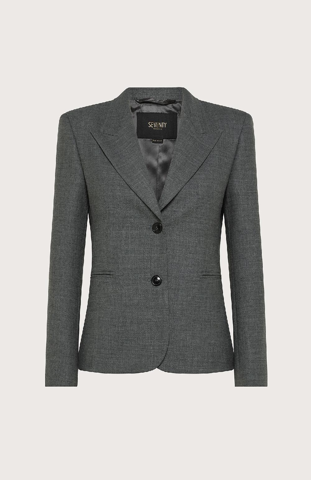 Seventy Giacca monopetto con spacchi su manica - Col. Grigio