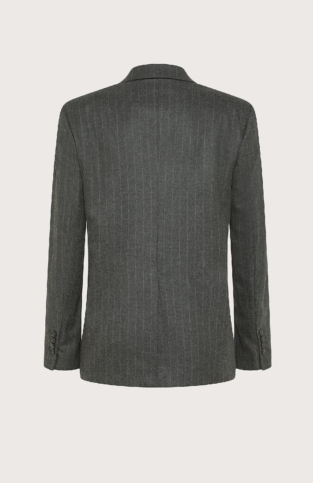 Seventy Giacca Monopetto In Flanella Gessata - Col. Grigio