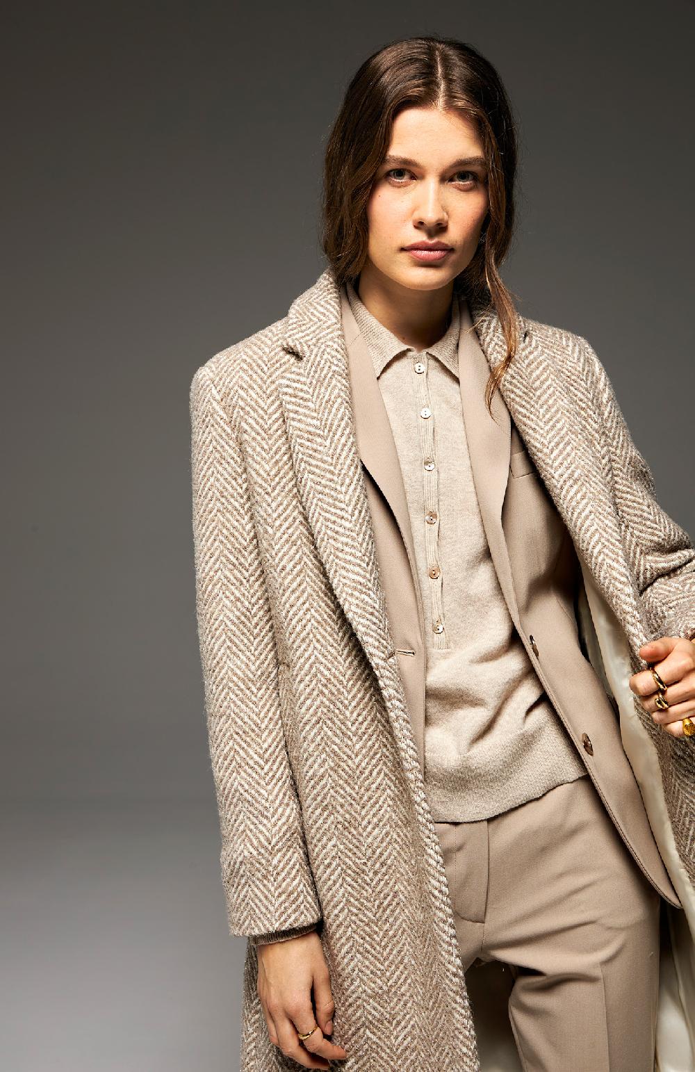 Seventy Giacca Monopetto In Gabardina Misto Lana - Col. Neutro