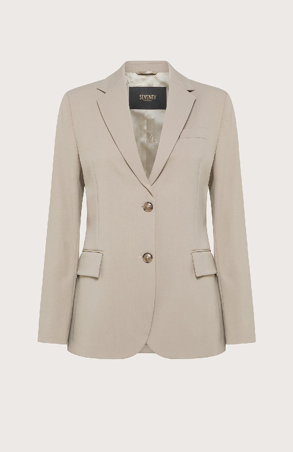 Seventy Giacca monopetto in gabardina misto lana - Col. Neutro