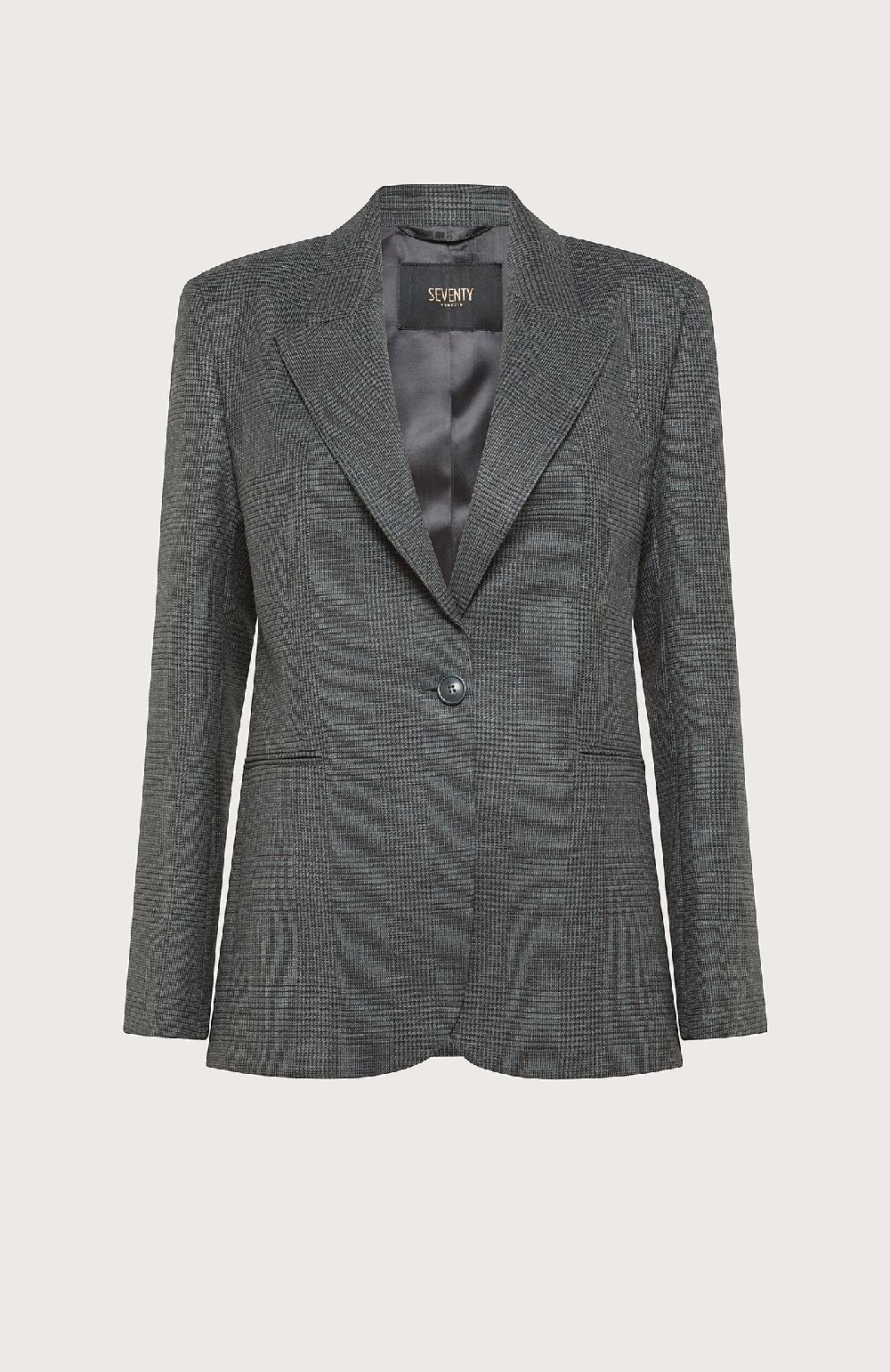 Seventy Giacca monopetto in galles retrò - Col. Grigio