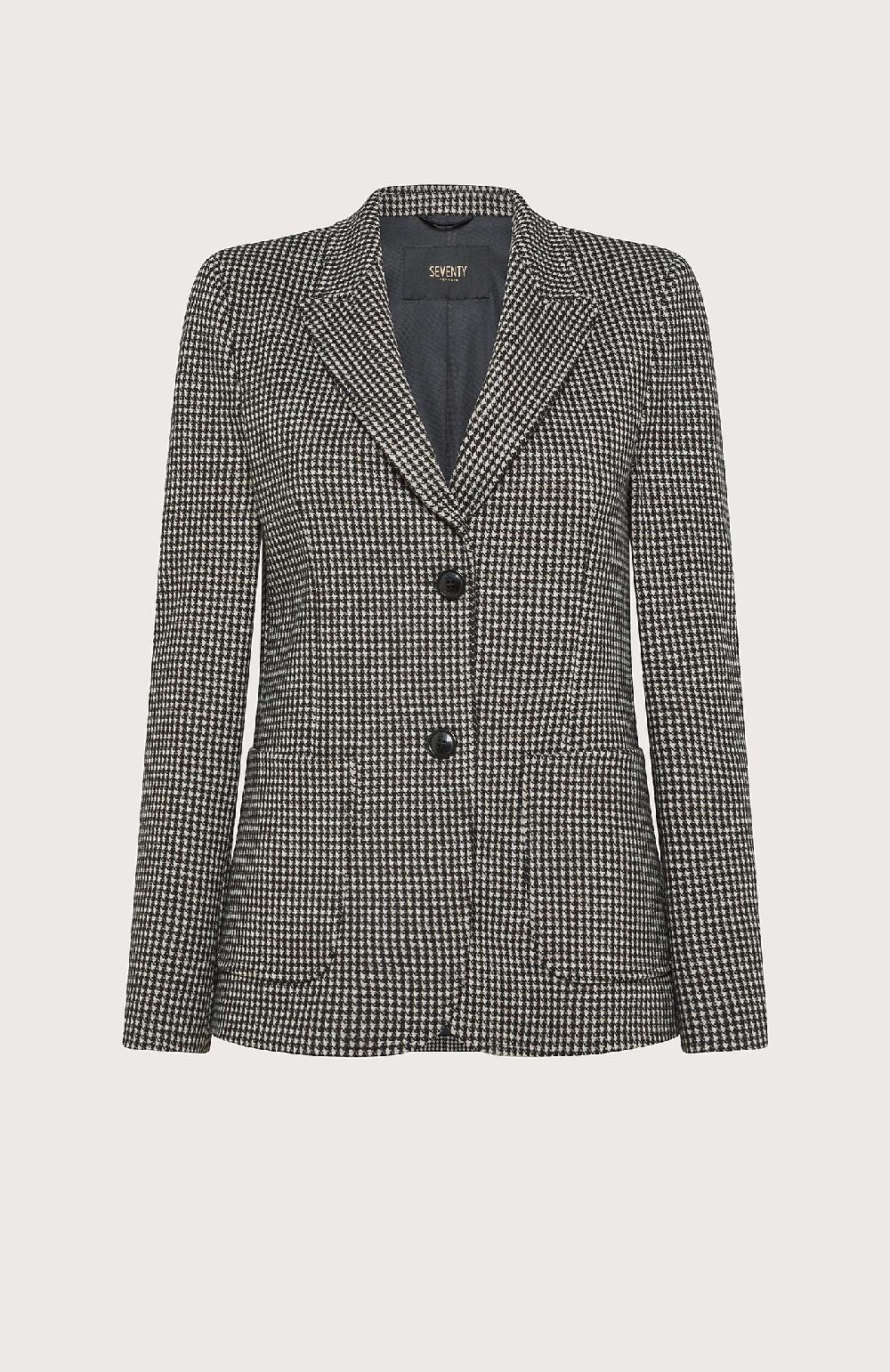 Seventy Giacca monopetto in jacquard stretch - Col. Nero