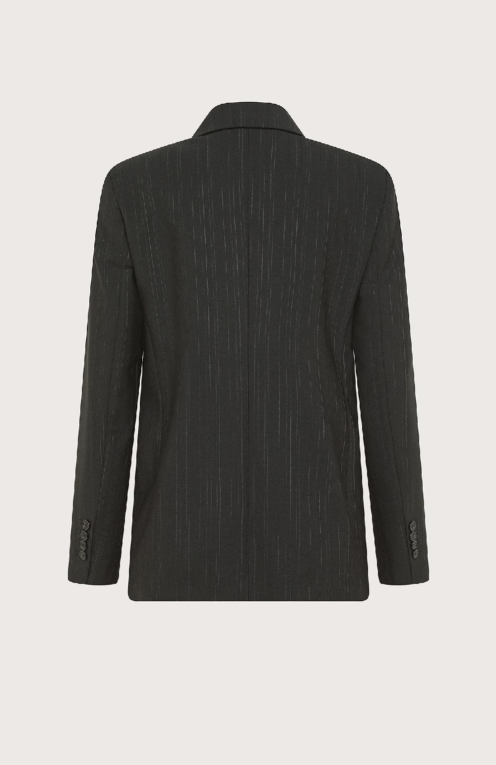 Seventy Giacca Monopetto In Misto Lana Gessato - Col. Nero