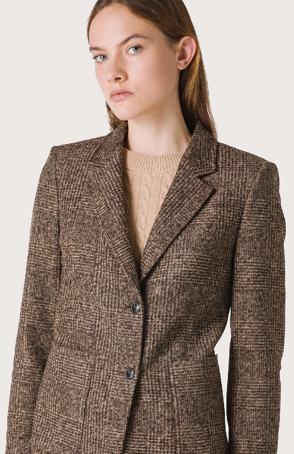 Seventy Giacca Monopetto In Principe Di Galles - Col. Marrone