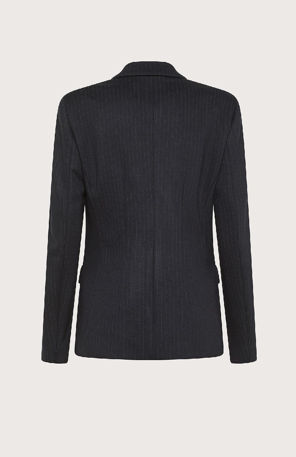 Seventy Giacca Monopetto In Punto Stoffa Gessato - Col. Blu