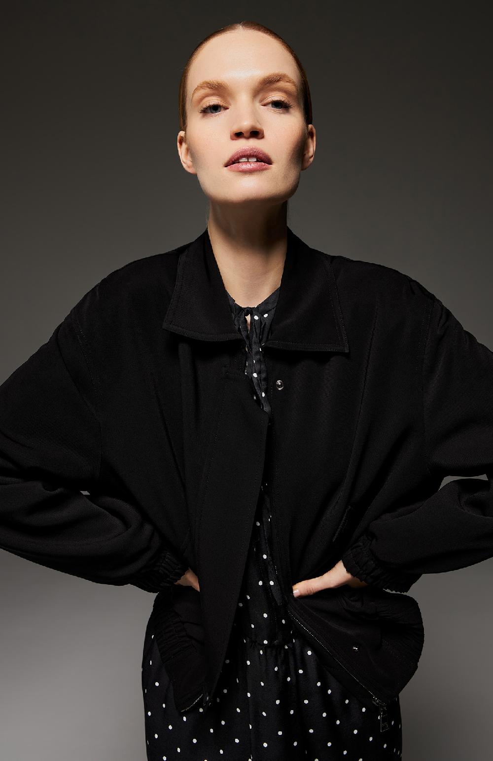 Seventy Giacchetta Con Zip In Cady Stretch - Col. Nero