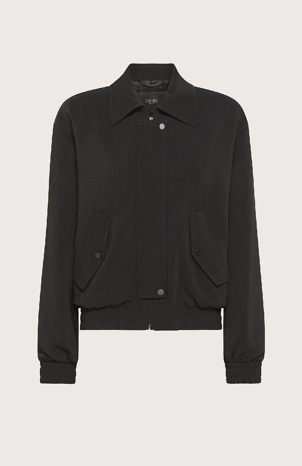 Seventy Giacchetta con zip in cady stretch - Col. Nero