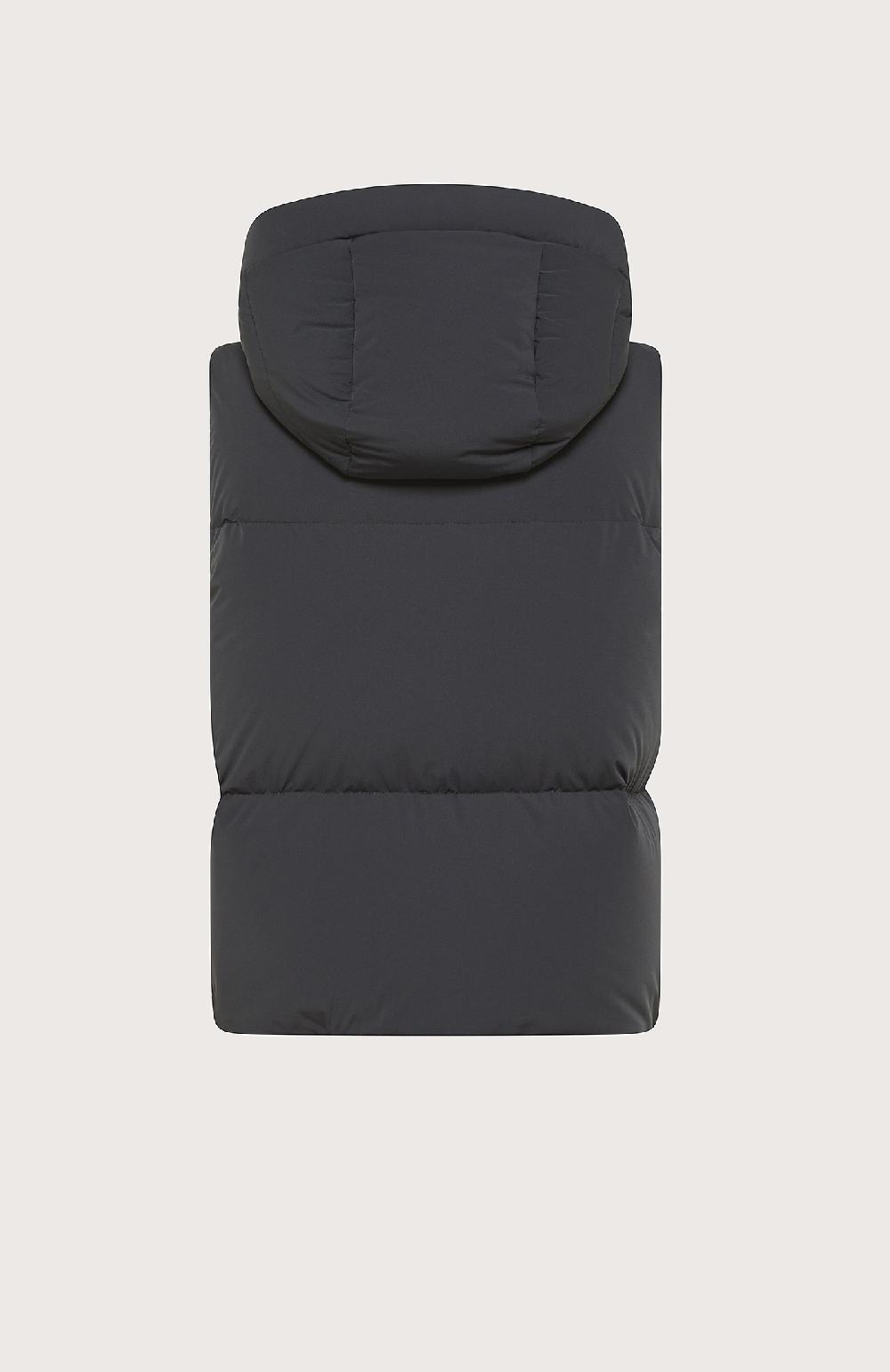 Seventy Gilet Imbottito A Collo Alto Con Cappuccio - Col. Nero