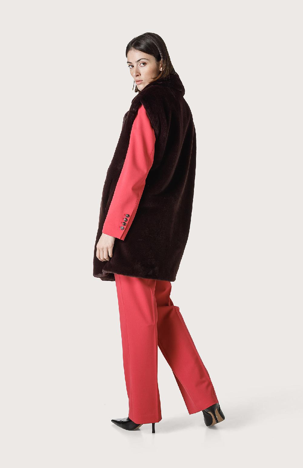 Seventy Gilet In Ecopelliccia Effetto Castoro - Col. Viola