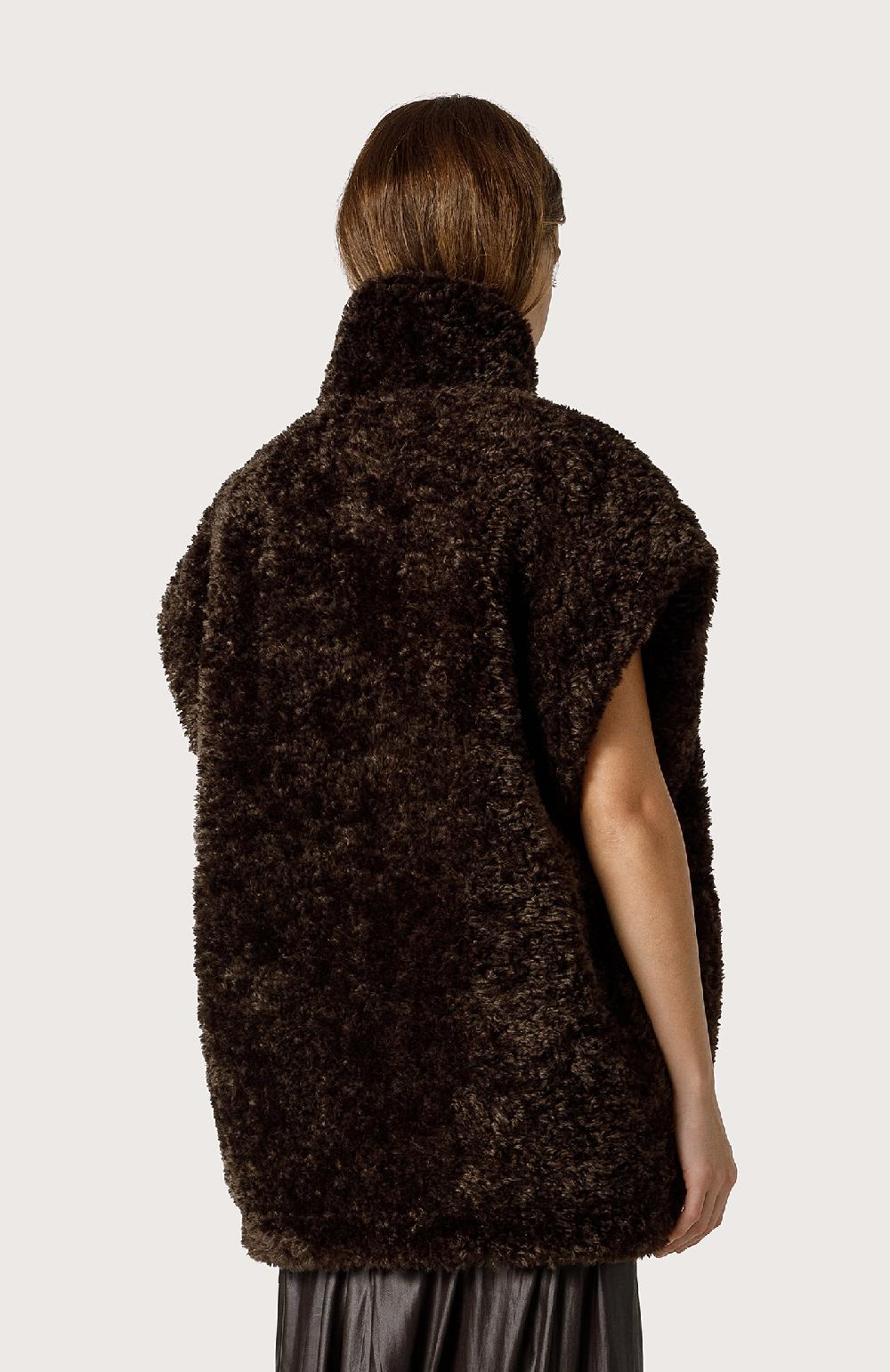 Seventy Gilet Reversibile In Eco Pelliccia - Col. Verde