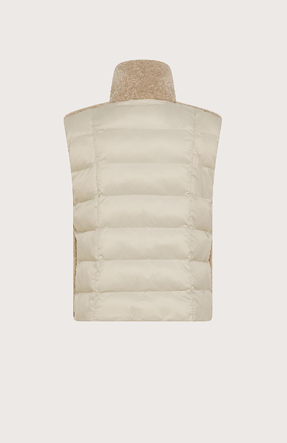 Seventy Gilet Smanicato In Ecopelliccia Con Retro In Piumino - Col. Neutro