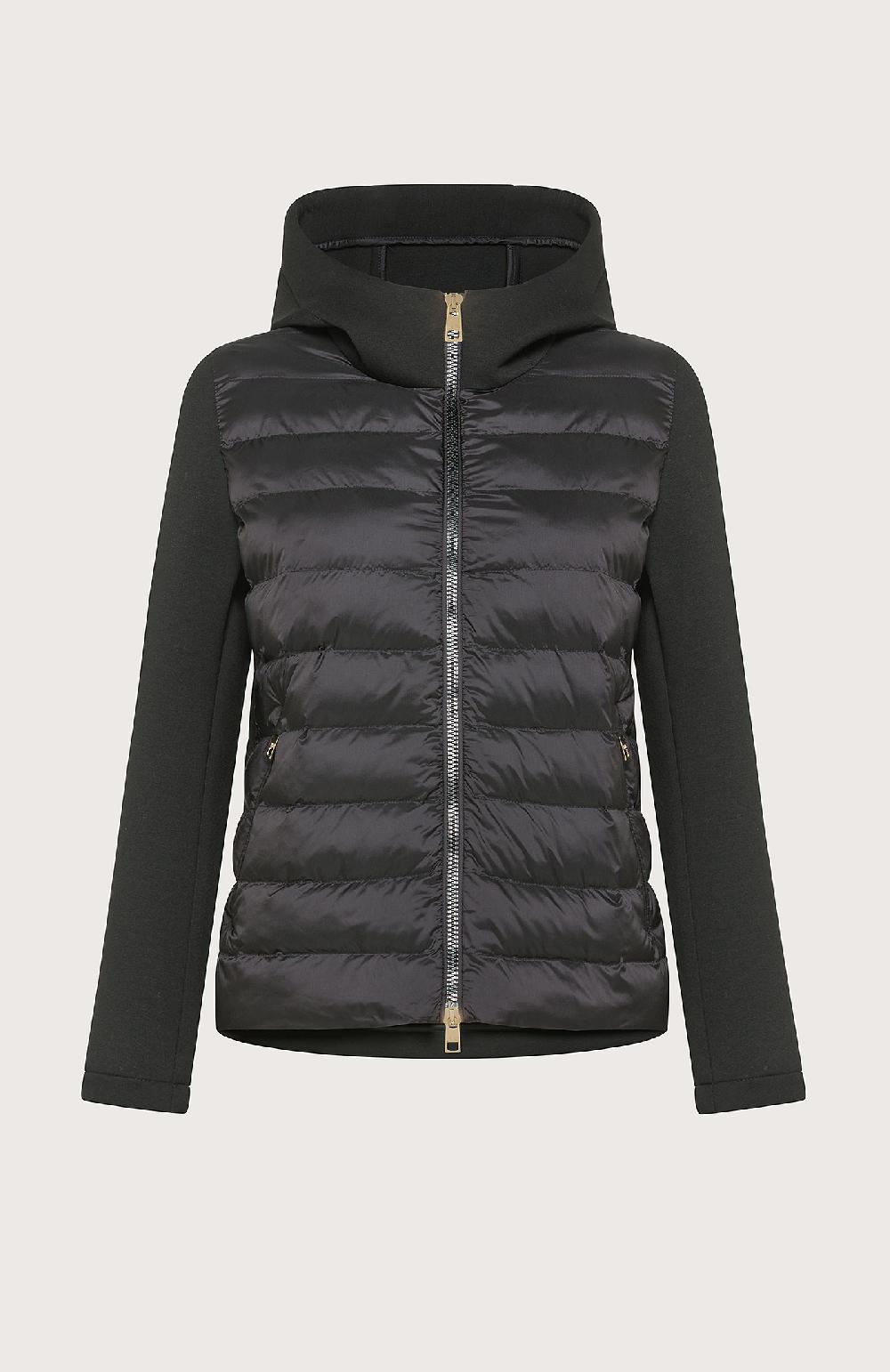 Seventy Giubbino bimateriale con cappuccio - Col. Nero