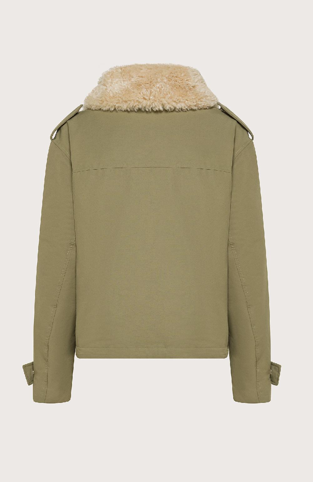 Seventy Giubbino Con Collo Staccabile In Ecopelliccia - Col. Verde