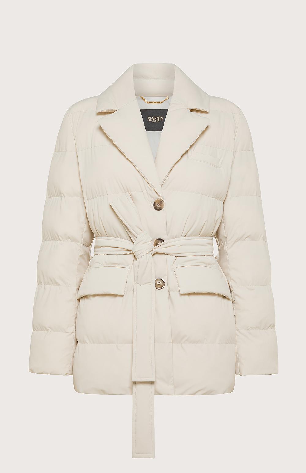 Seventy Giubbino corto con cintura in vita - Col. Neutro