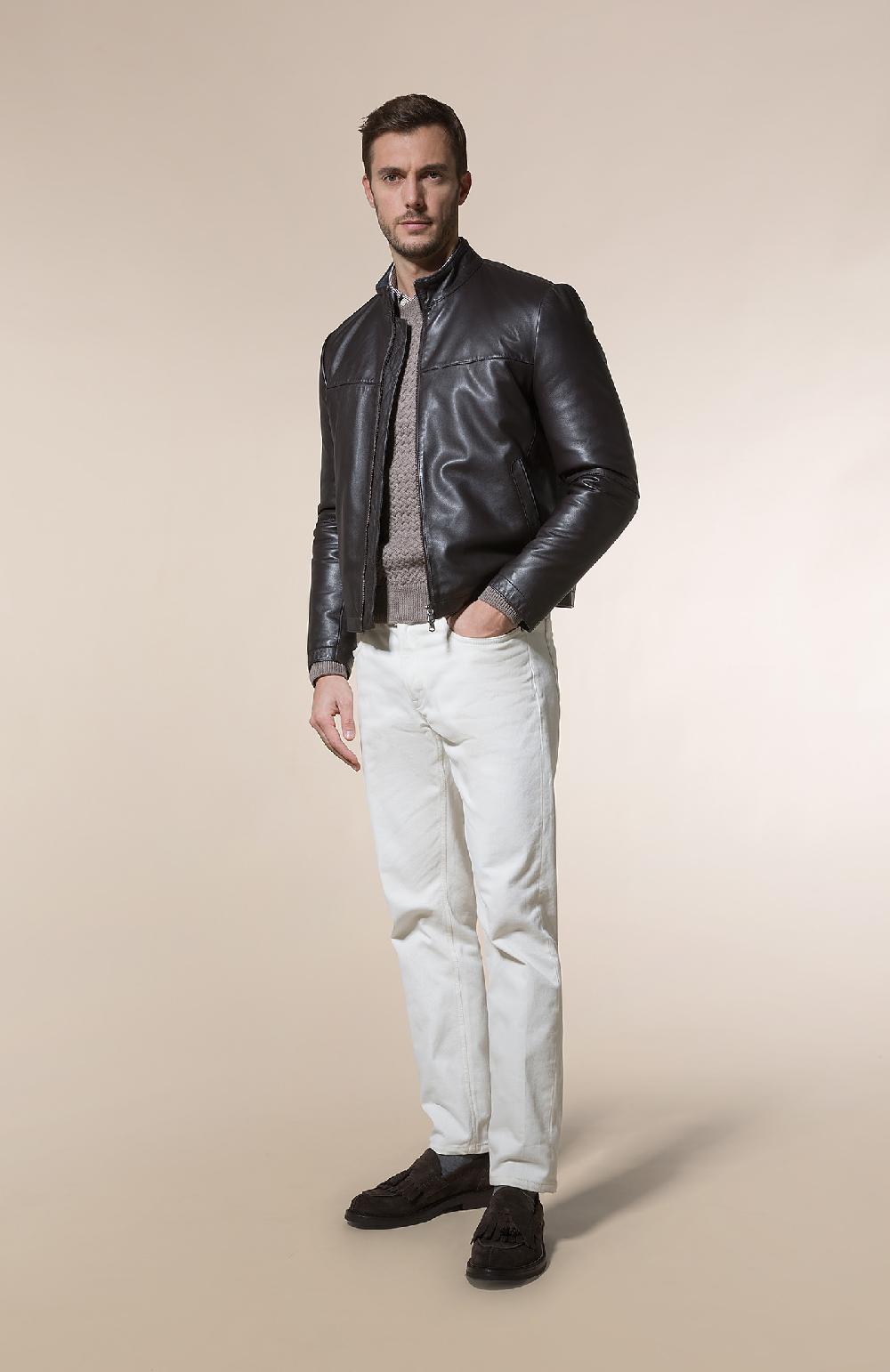 Seventy Giubbino Corto Con Collo A Fascetta - Col. Marrone