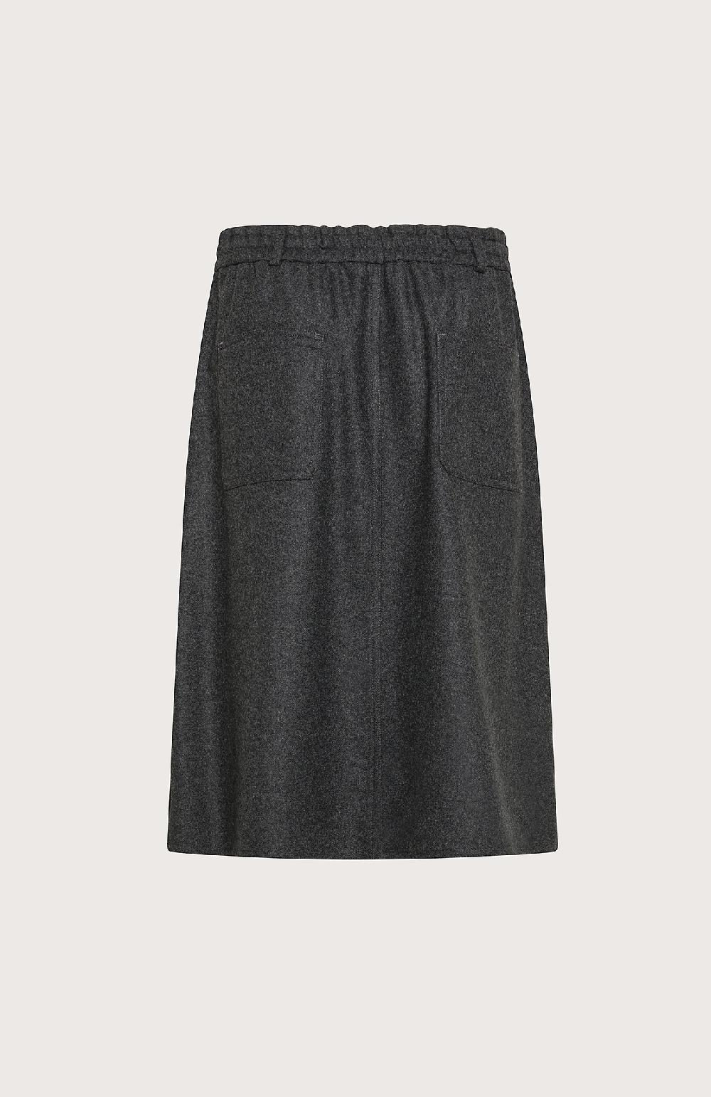 Seventy Gonna Al Ginocchio In Flanella Misto Lana - Col. Grigio