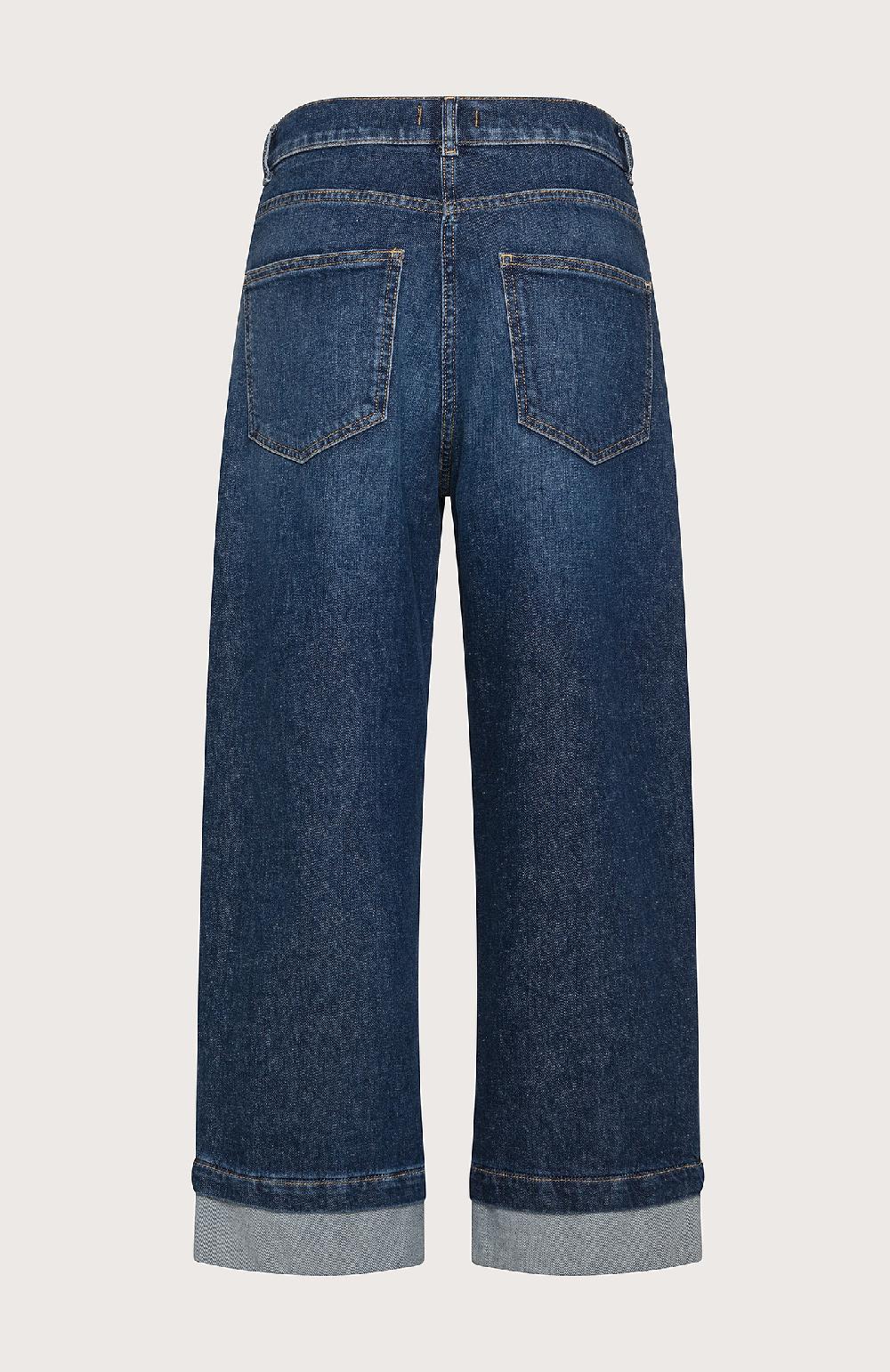 Seventy Jeans Alla Caviglia Con Cucitura Frontale E Orlo Ripiegato In Denim Lavato - Col. Blu