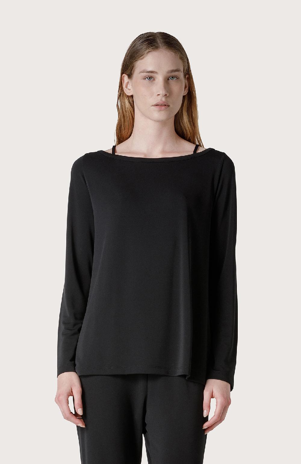 Seventy Maglia A Maniche Lunghe Scollo Barchetta - Col. Nero