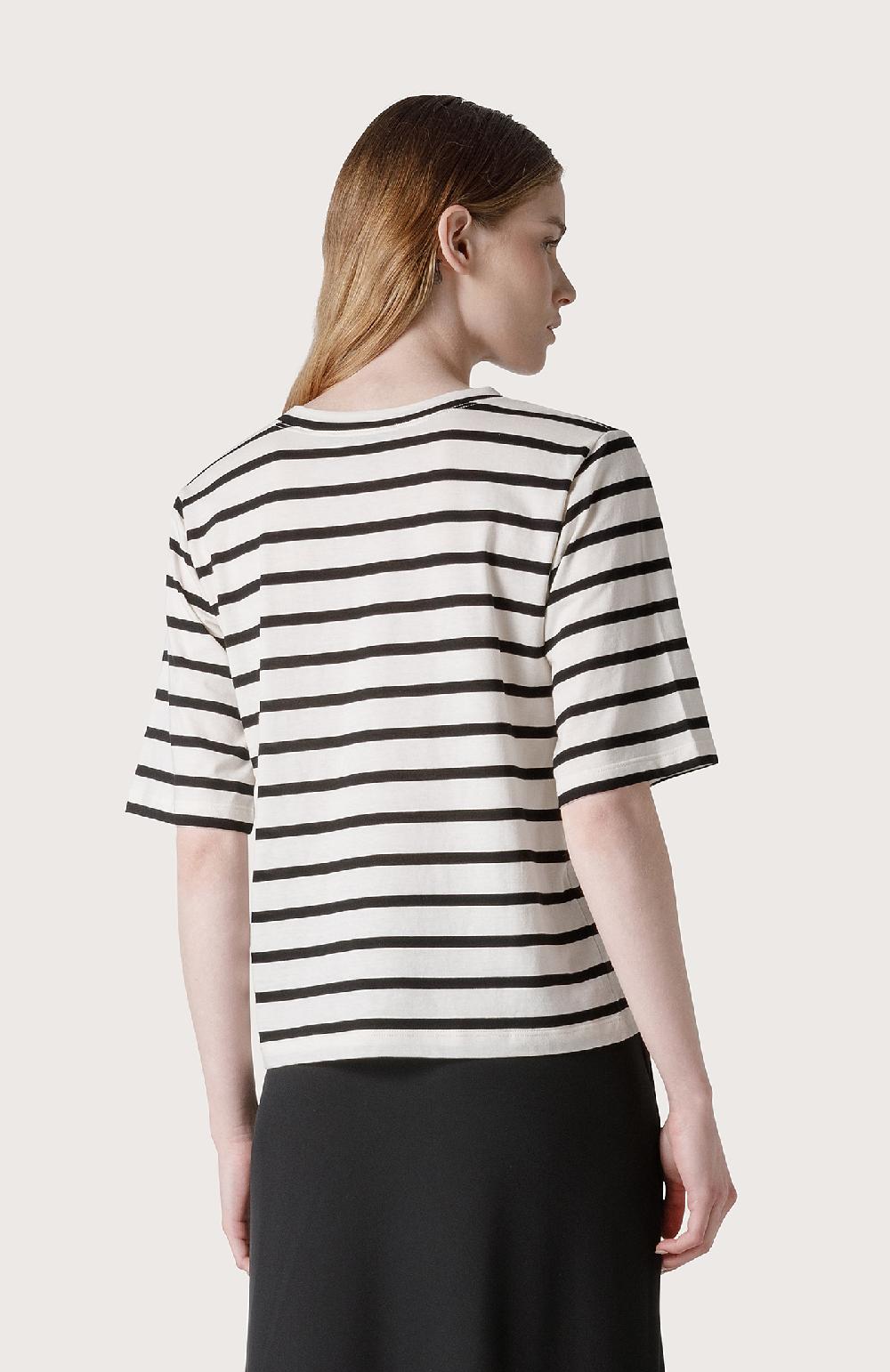 Seventy Maglia A Righe Con Spilla Floreale - Col. Nero