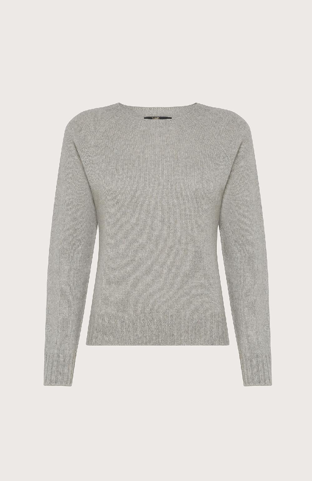 Seventy Maglia cashmere con scollo barchetta - Col. Grigio