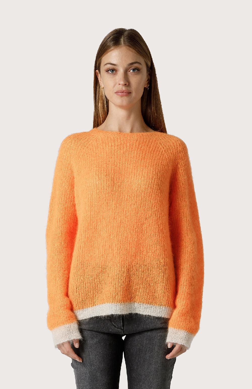 Seventy Maglia Girocollo Con Fondi A Contrasto - Col. Arancione