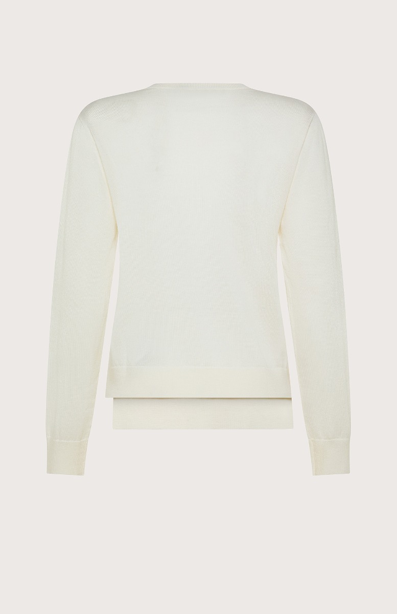 Seventy Maglia Girocollo In Lana Merinos - Col. Neutro