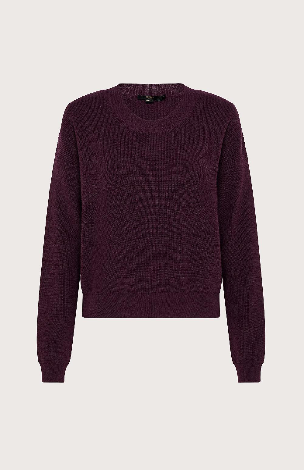 Seventy Maglia girocollo in misto cashmere - Col. Viola