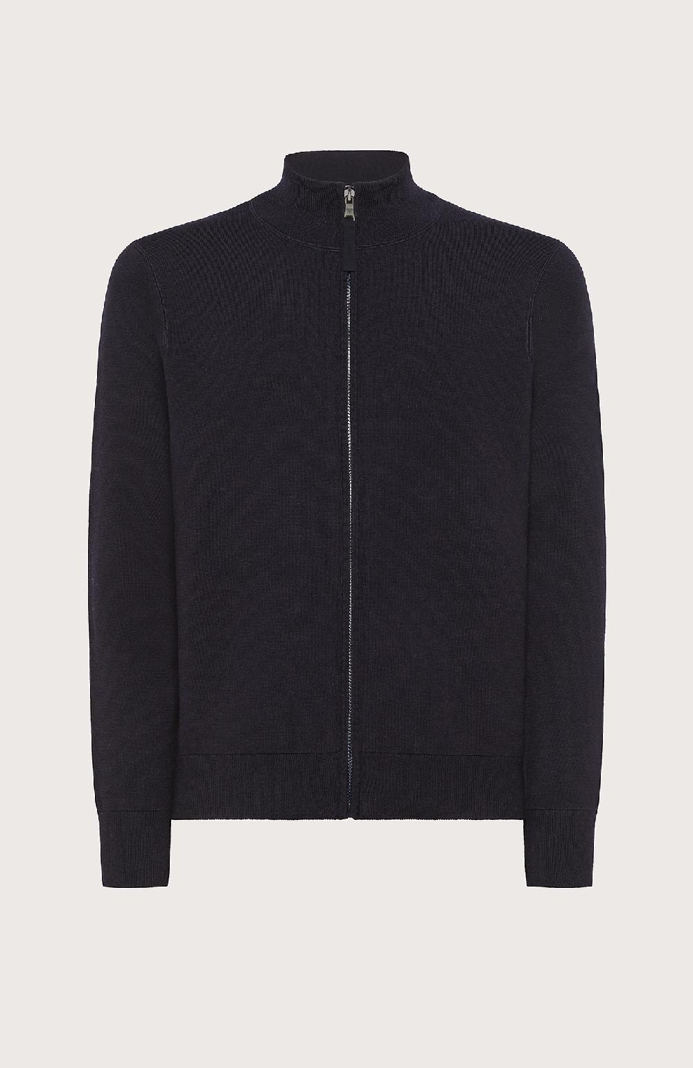 Seventy Maglioncino collo alto e zip frontale - Col. Blu