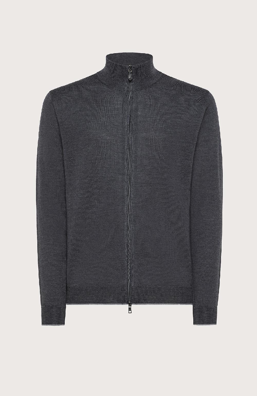 Seventy Maglioncino collo alto e zip frontale - Col. Grigio