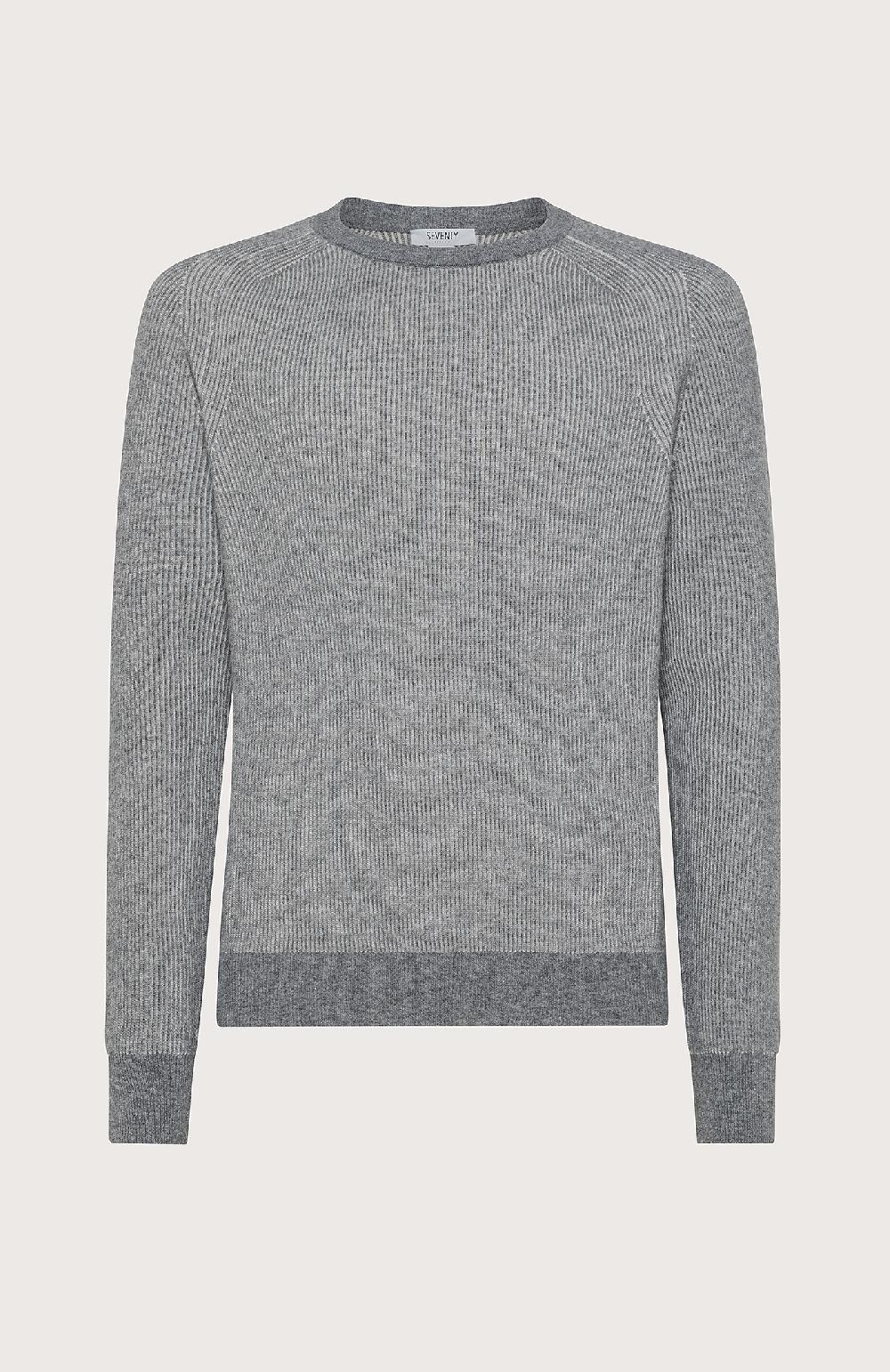 Seventy Maglioncino girocolla costa inglese - Col. Grigio