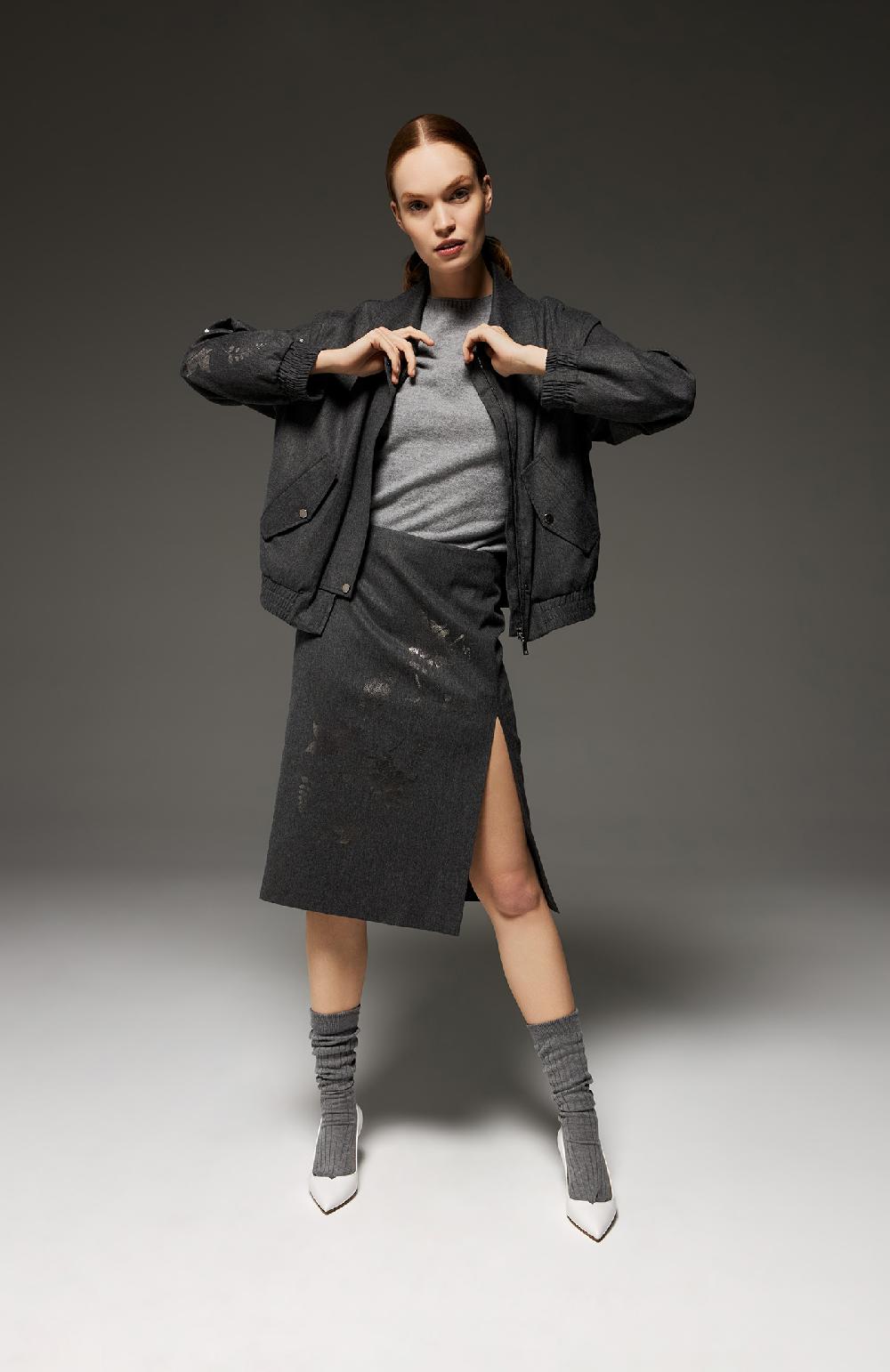 Seventy Maglioncino Maniche Corte In Cashmere/lana - Col. Grigio