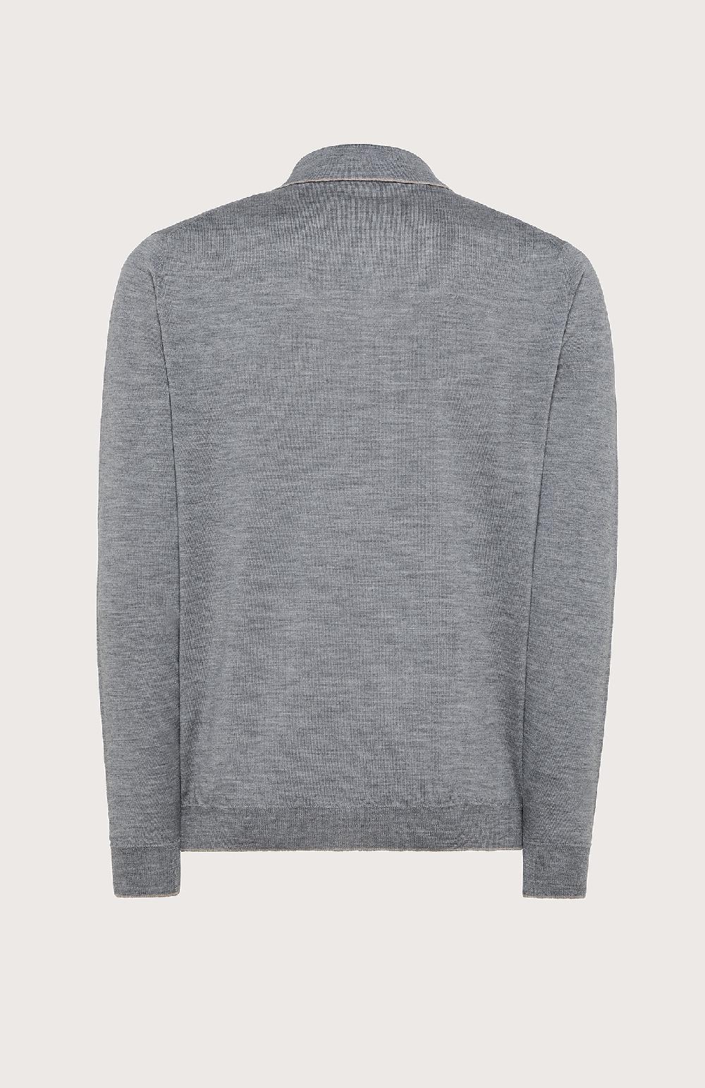 Seventy Maglioncino Stile Polo Con Maniche Lunghe - Col. Grigio