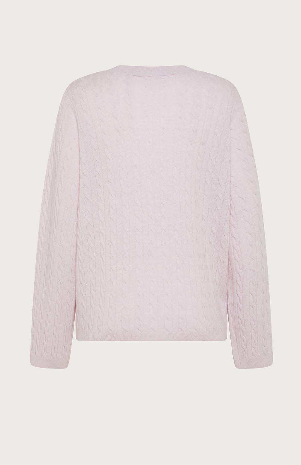 Seventy Maglione Girocollo A Trecce In 100% Lana - Col. Rosa