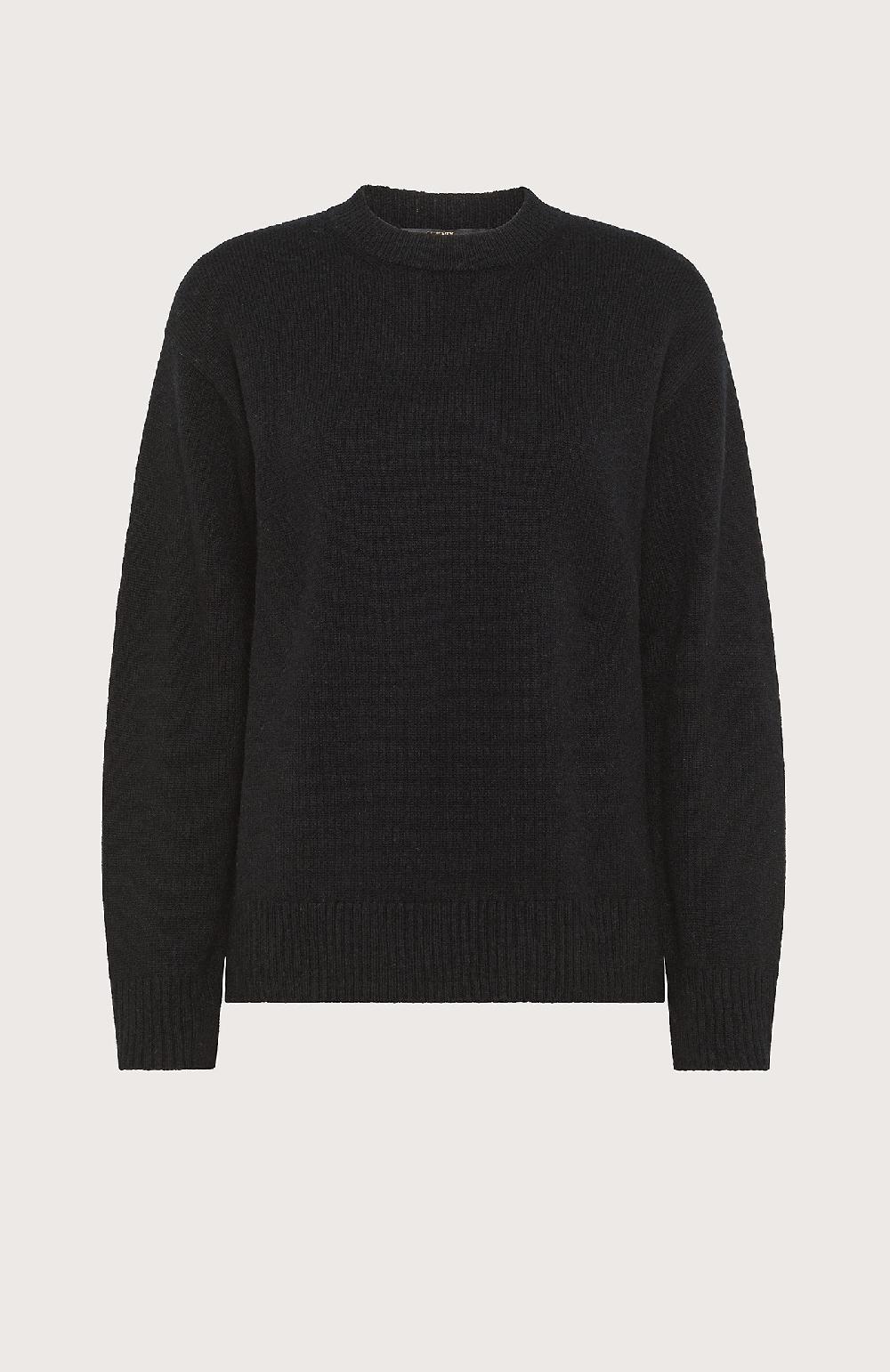 Seventy Maglione girocollo in lana/cashmere - Col. Nero