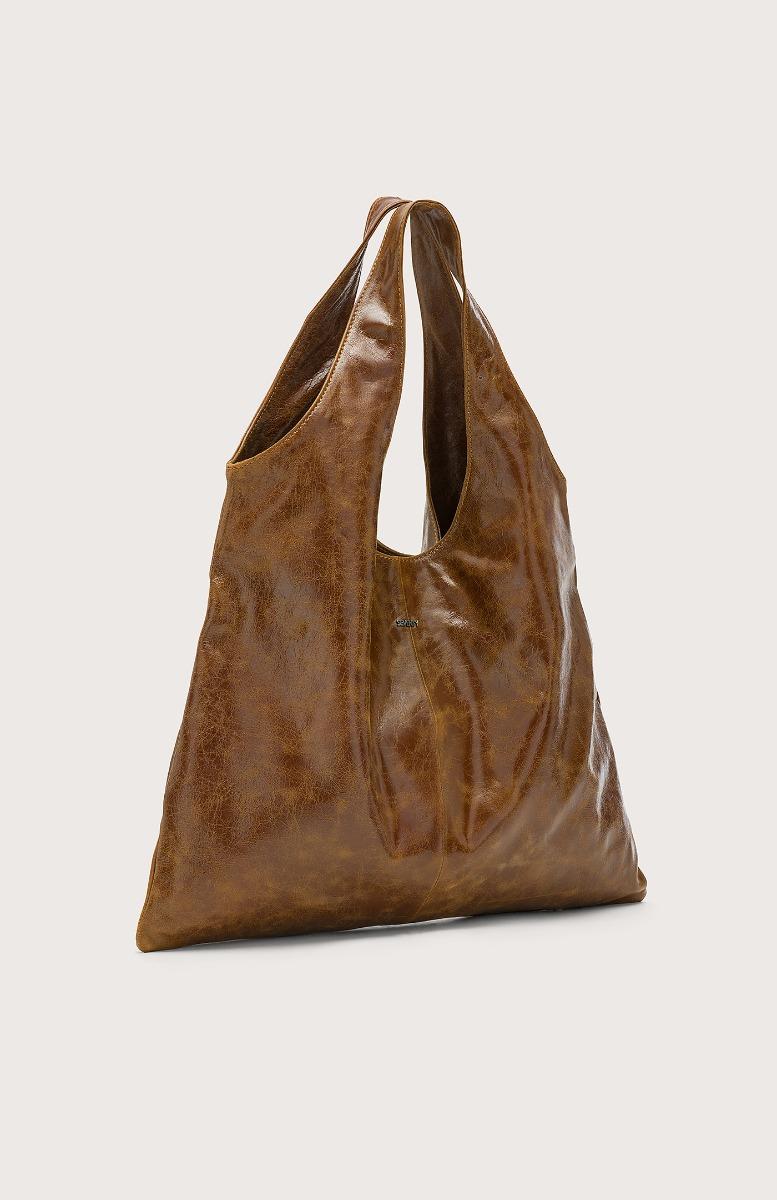 Seventy Maxi Pouch In Pelle Effetto Vintage - Col. Marrone