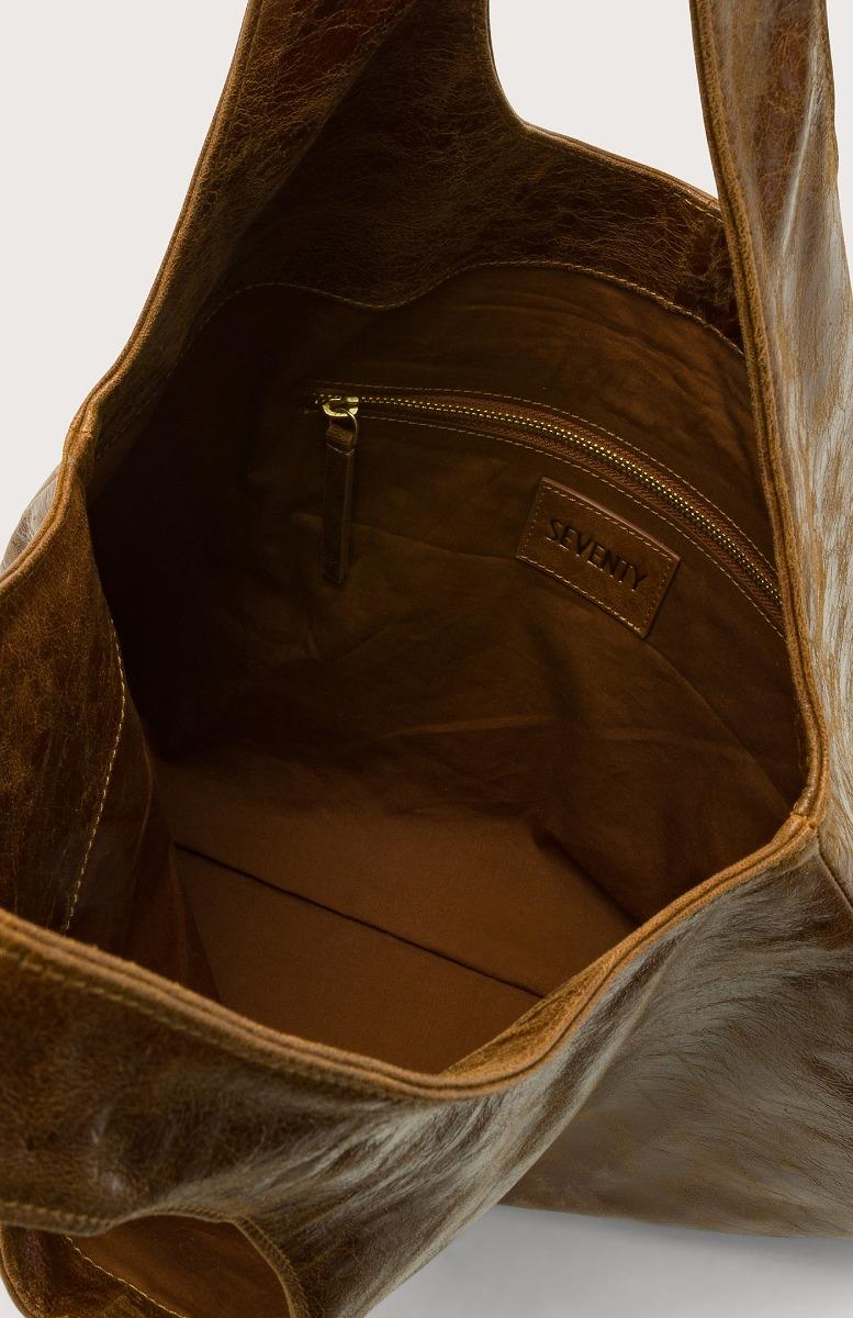 Seventy Maxi Pouch In Pelle Effetto Vintage - Col. Marrone