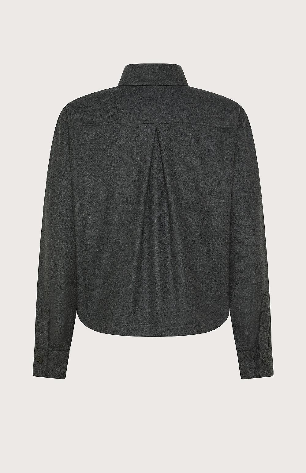 Seventy Overshirt Boxy In Flanella Misto Lana - Col. Grigio