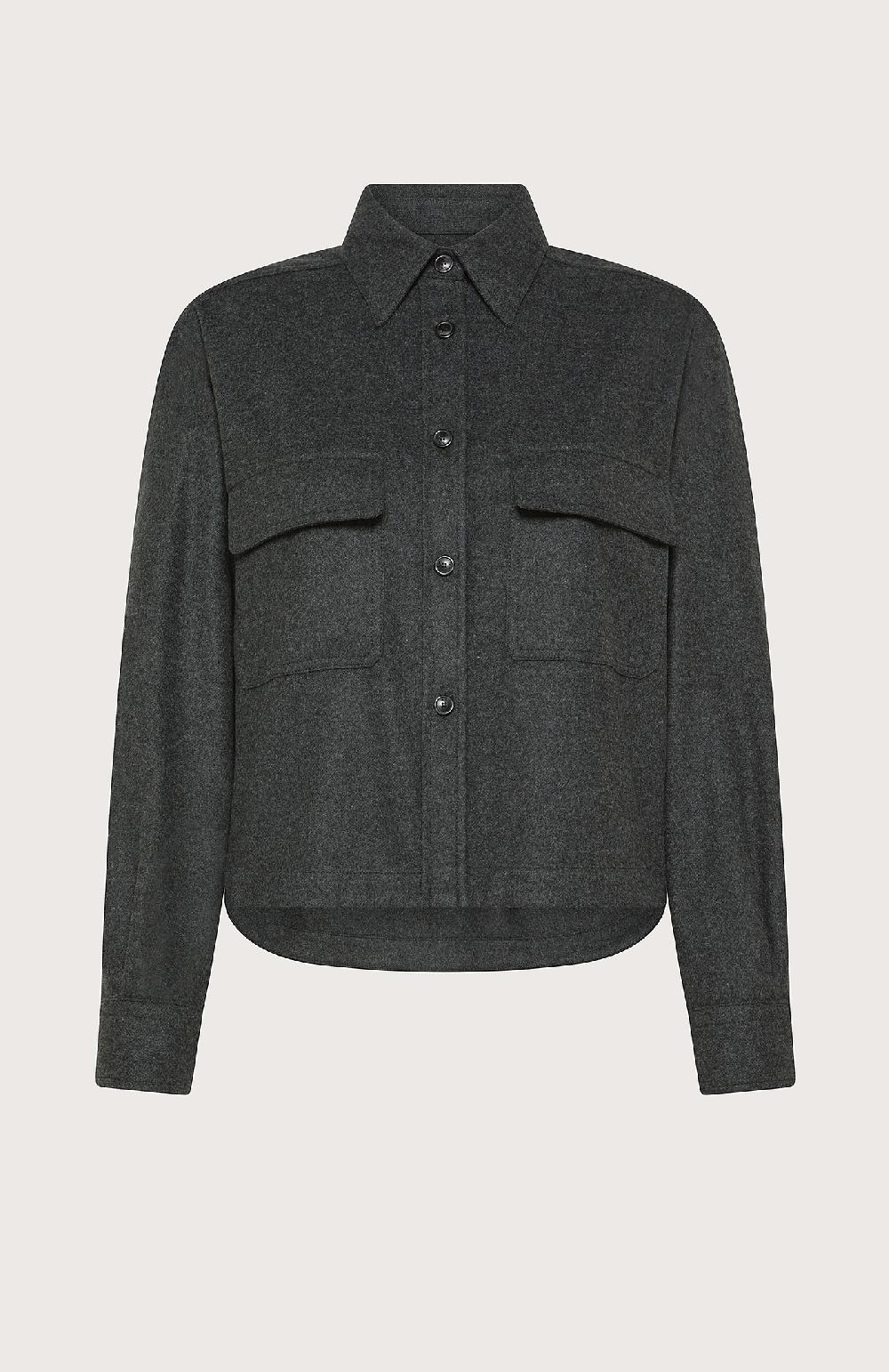 Seventy Overshirt boxy in flanella misto lana - Col. Grigio