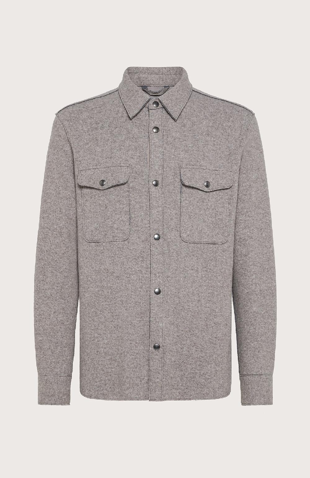 Seventy Overshirt con bottoni automatici - Col. Neutro