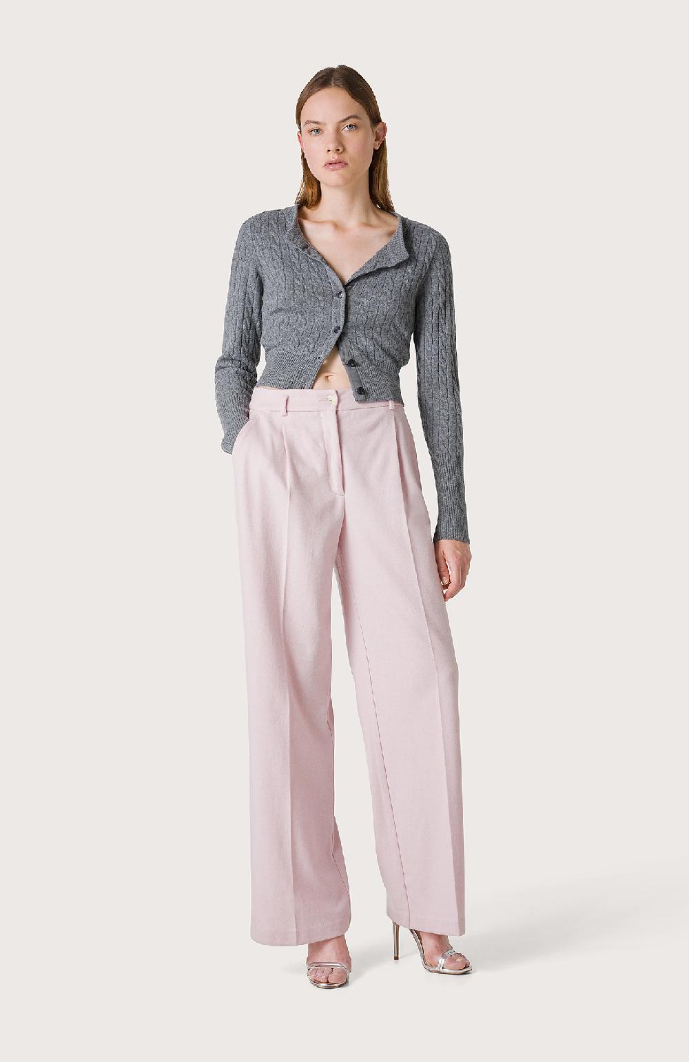 Seventy Pantalone a vita alta con tasca americana - Col. Rosa