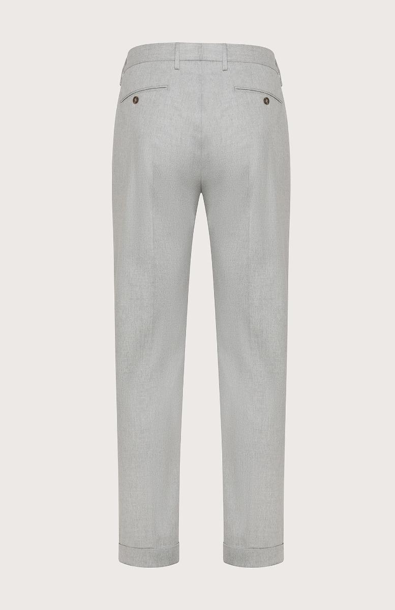 Seventy Pantalone Chino In Flanella Cardata Mono-stretch - Col. Grigio