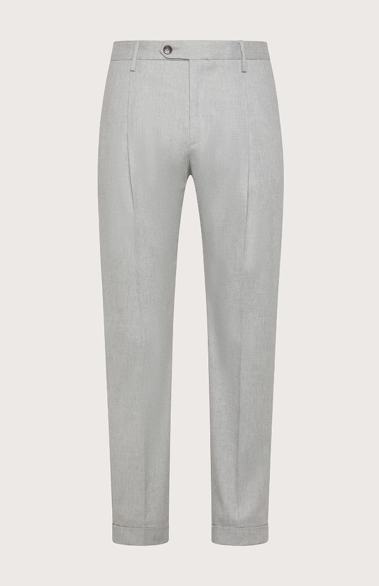 Seventy Pantalone chino in flanella cardata mono-stretch - Col. Grigio