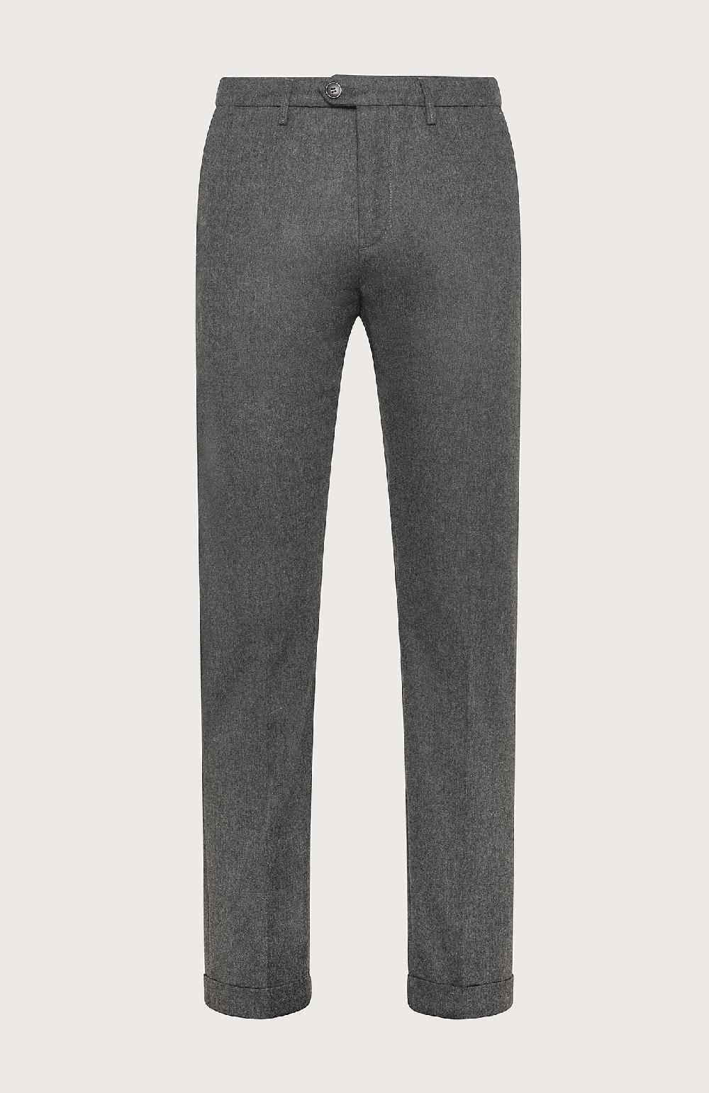 Seventy Pantalone chino in flanella cardata mono-stretch - Col. Grigio