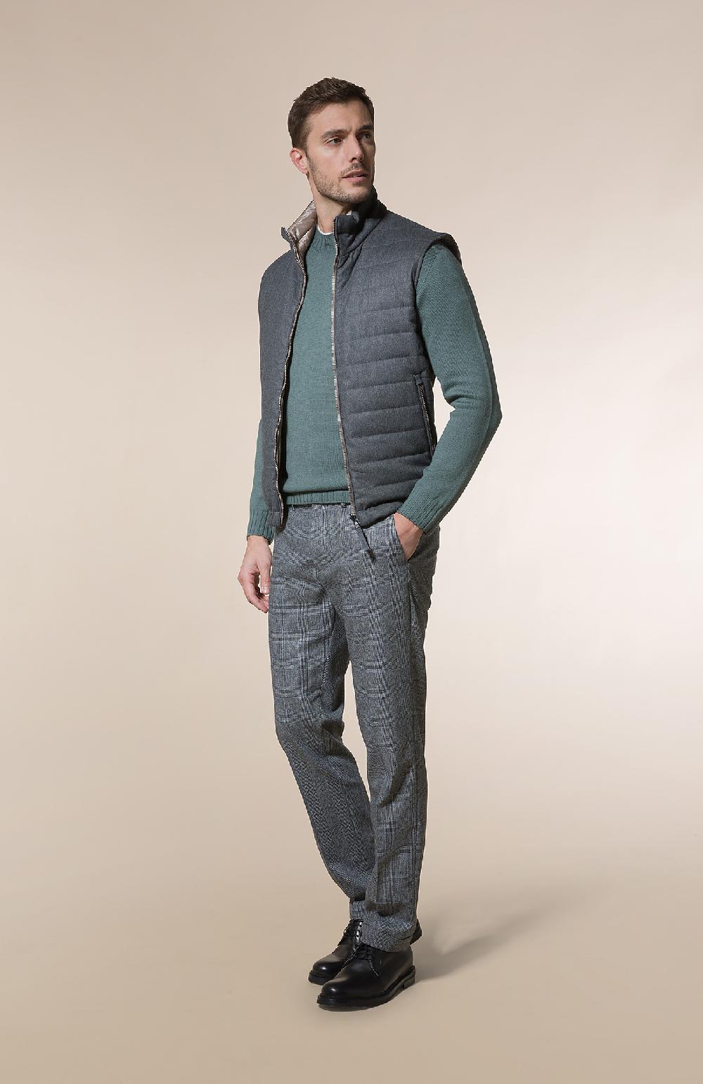 Seventy Pantalone Chino In Galles Misto Lana - Col. Grigio
