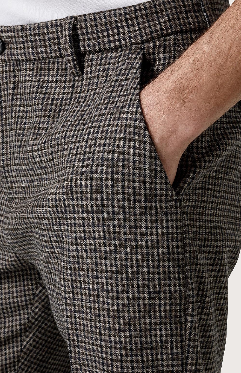 Seventy Pantalone Chino In Lana Stretch - Col. Marrone