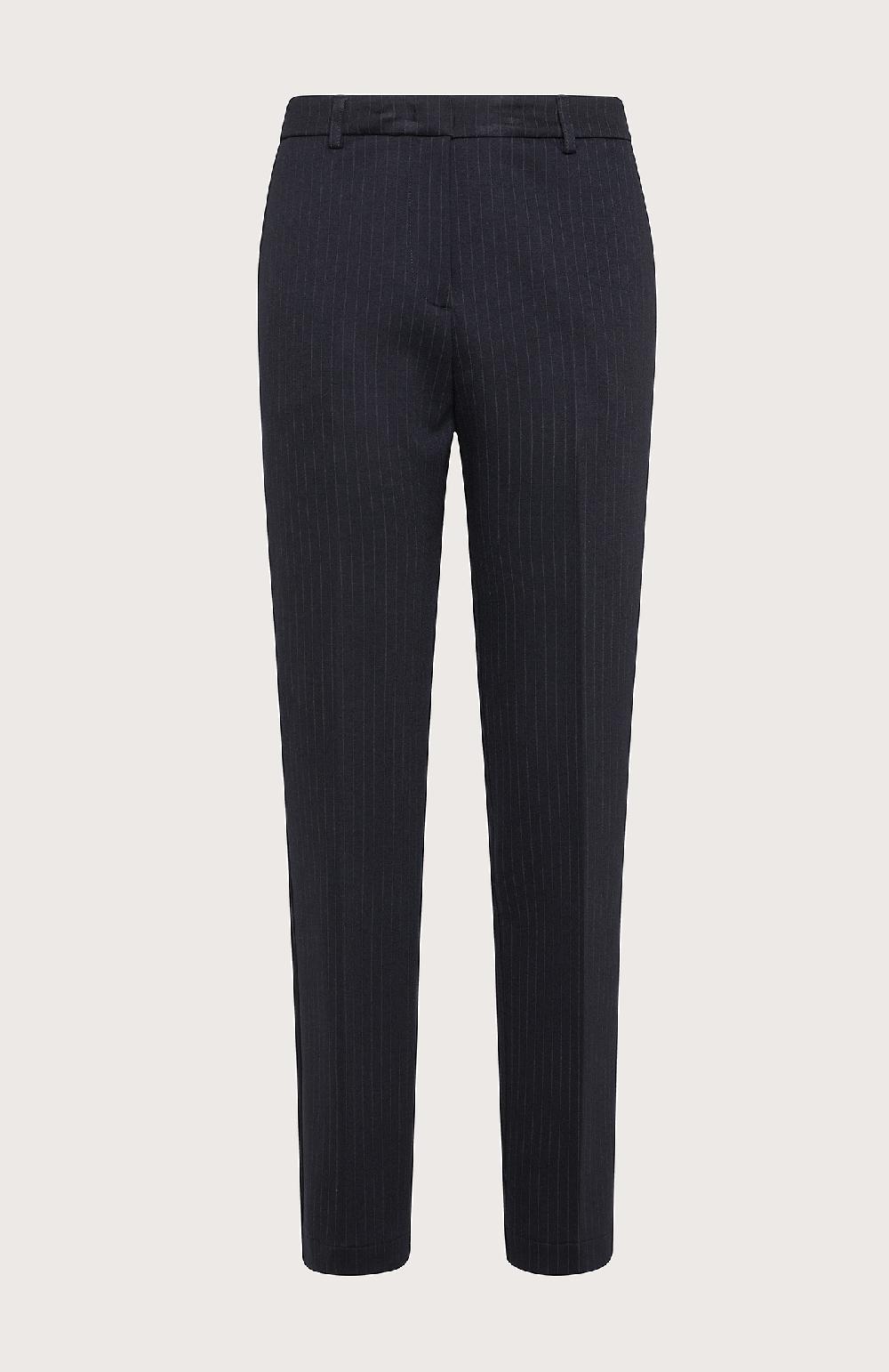 Seventy Pantalone chino in punto stoffa gessato - Col. Blu