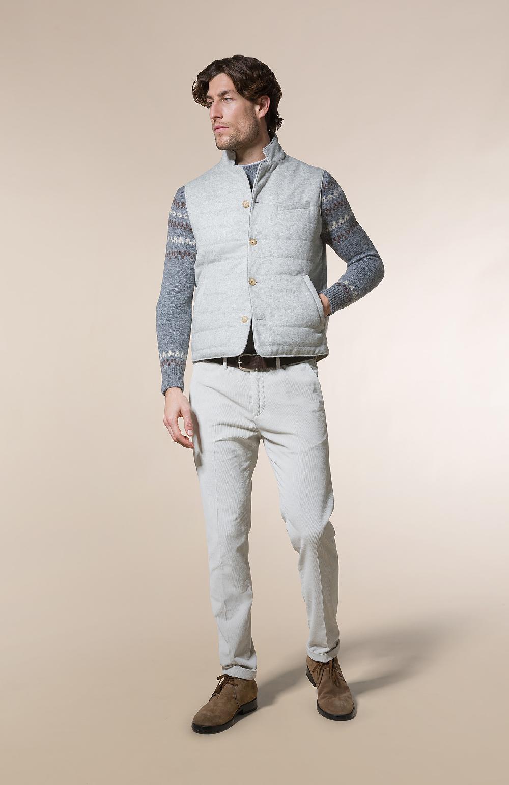 Seventy Pantalone Chino In Velluto Cotone-modal Stretch - Col. Neutro