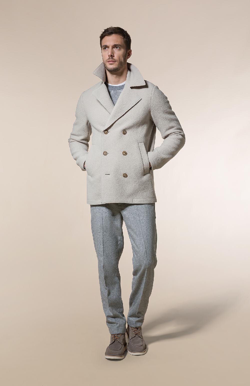 Seventy Pantalone Chino Realizzato In Microfantasia Mistolana - Col. Grigio